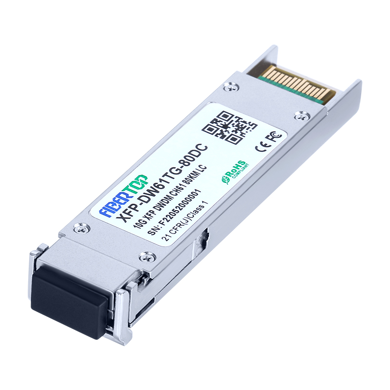 FIBERTOP HPE®JG226A- JG233A Compatible 10G XFP DWDM Transceiver SMF CH17~CH61 80km LC DOM