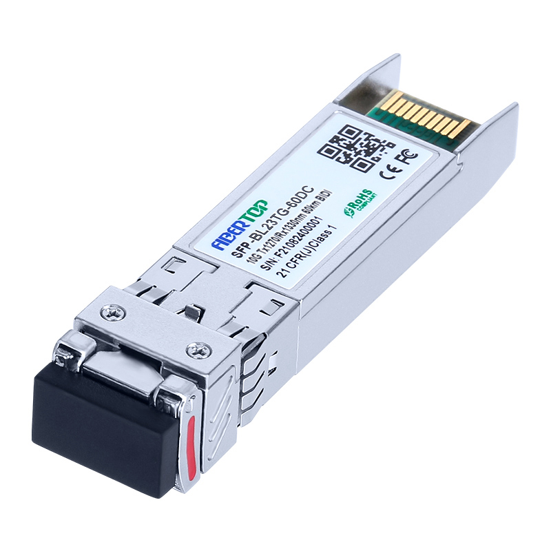 HPE Aruba® J9153D-BX60-U Compatible 10G BIDI 60km SFP+ Transceiver SMF 1270nm Tx/1330nm Rx Single LC DOM